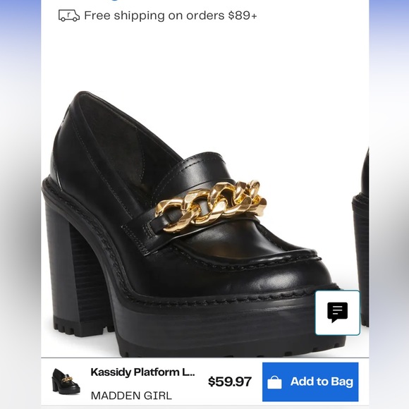 Madden Girl Kassidy heeled chain platform loafers. - Picture 7 of 7